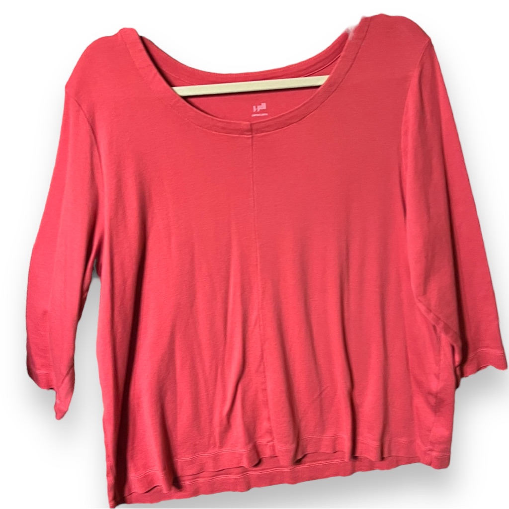 Euc J. Jill Scoop Neck Xl 100% Perfect Pima High Low Tunic 3/4 Sleeves